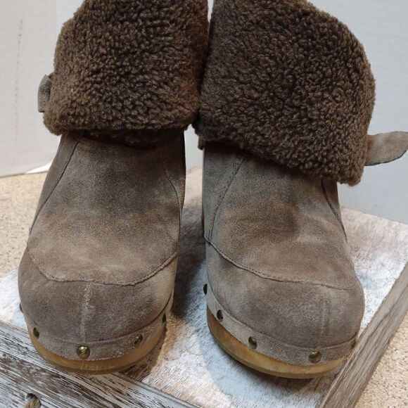 👍 Vintage Nine West  Suede Booties Retro Size 9.   A8 - Picture 3 of 8